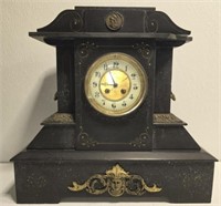 Antique Very heavy solid marble mantel clock