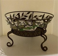 Party Lite footed metal decorative stand