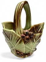 McCoy Pottery berries and leaves basket planter