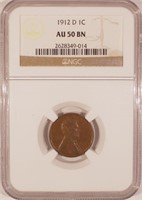 A 2nd AU 1912-D Lincoln Cent