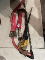 LOT OF SAWS AND OTHER TOOLS