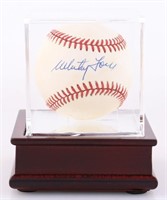 Autographed Whitey Ford OAL Baseball Display