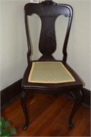 Wooden Chair with Upholstered Seat