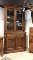 Antique oak Eastlake 1890s kitchen cupboard 2