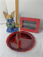 Serving tray angel and picture frame