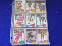 2 Sheets O-Pee-Chee Hockey Cards 1980 & 1987