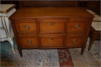 French Provincial 2 drawer console, 16x30x28"h