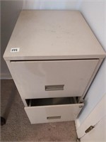 Tan 2 drawer filing cabinet no key