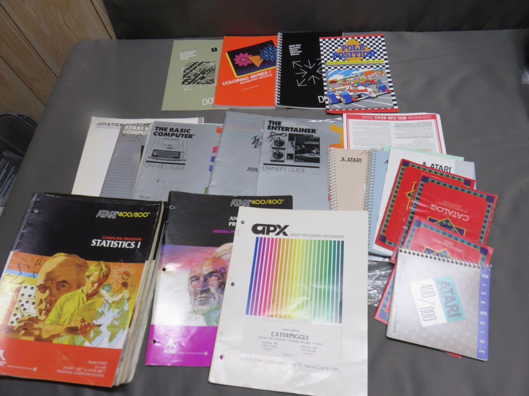 Large Lot of Vintage Atari Books and Manuals