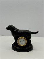 Black Labrador Clock Statuette
