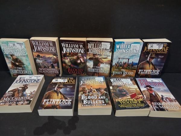 11- William W. Johnstone Paperback books