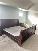 King Sleigh Bed, Not Including Mattress Frame