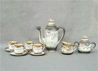 Antique Japanese Dragonware Demitasse Tea Set