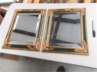 Two Framed Wall Mirrors, approx. 18"