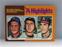 1975 Topps No-Hitters Highlights Ryan/Bosman/Busby