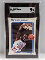 1991-92 NBA Hoops #253 Michael Jordan SGC 9