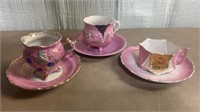 Antique Pink Tea Service for One