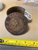 Hercules Blasting Caps- Metal top tin