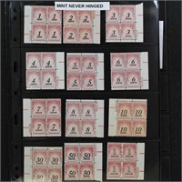US Stamps Plate Blocks 1920s-1940s mostly, plus so
