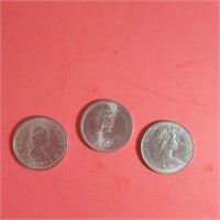 3 one dollar coins