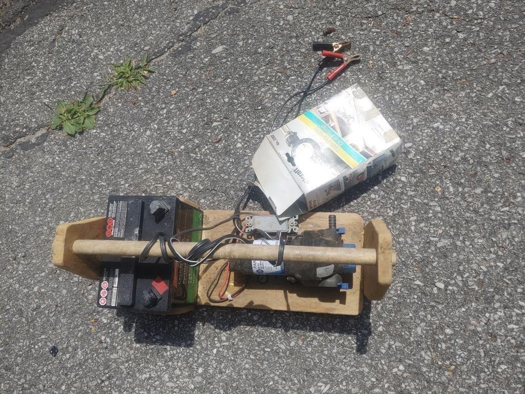 Battery Powered Water Pump & A Drill Powered