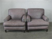 Two Purple Lounger Chairs See info