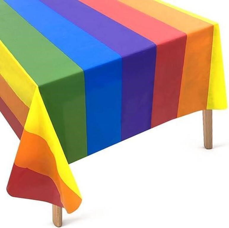 Rainbow Disposable Tablecloth 54x108