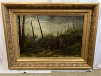 Oil on Canvas O.K. Forster, 19th Century, Relined,