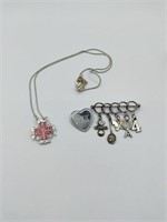 Brooches & Necklace Marked Sterling/.925