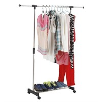 TN9060  Ktaxon Rolling Clothes Rack, Adjustable