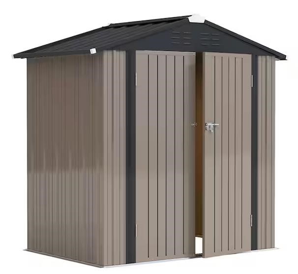 4 ft. W x 6 ft. D Outdoor Storage Metal Shed