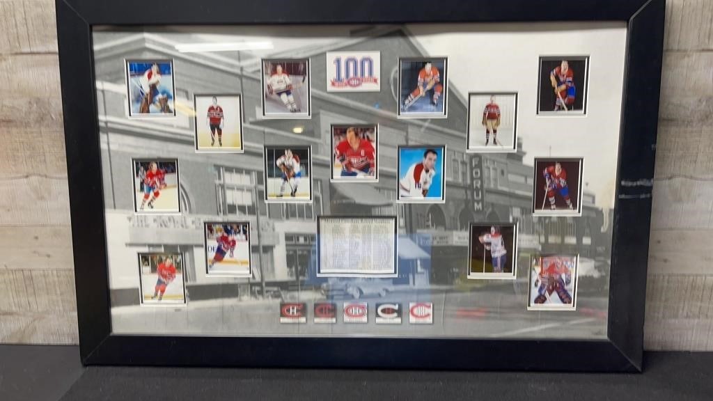 Large Framed Montreal Canadians Retired Numbers Ph