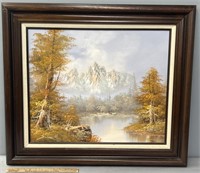 Mountain Landscape Oil Painting on Canvas