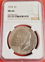 (41) - 1978 MS 64 $1 COIN