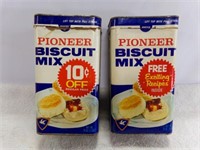 (3) EMPTY Vintage Pioneer Biscuit Mix Cartons
