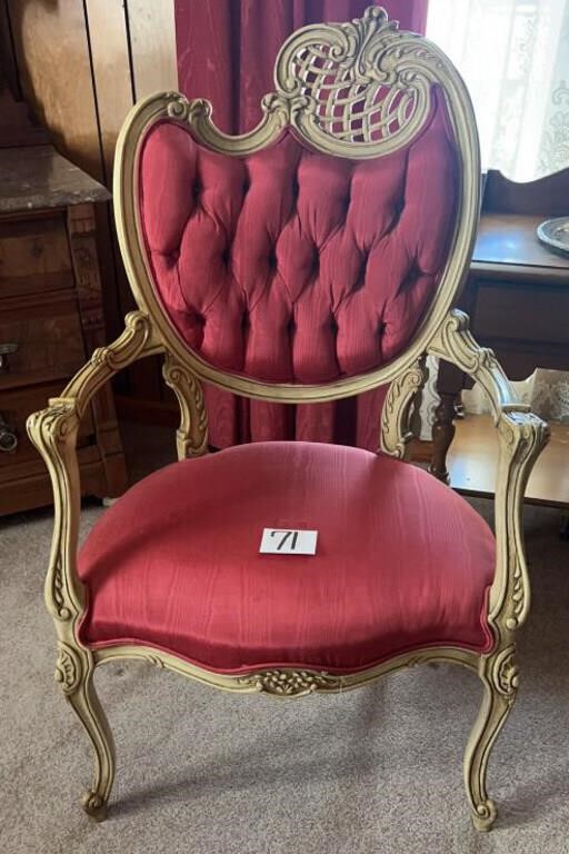 Upholstered chair, Red
 Very good condition