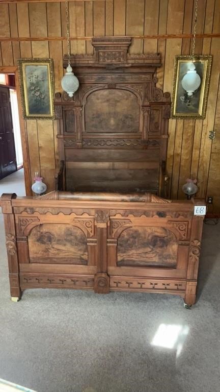 Antique Wooden Bed Frame
 Very decorative