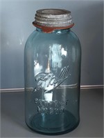 1910-1923 Blue Ball Half Gallon Mason Jar