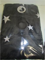 Black, Star Room Darkening Curtain 52" x 95"