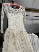 Vintage Lace Wedding Dress and Infant sleeper Gown