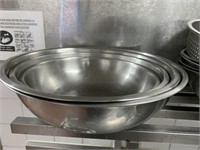 4 Stainless Steel Medium & Large Mixing Bowls
