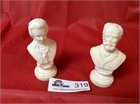 2- 3.5 inch tall  Vintage composer statues