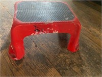 small red stool