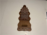 Carved Owl Mail Sorter Key Holder