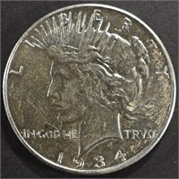 1934-D PEACE DOLLAR AU/BU