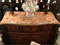 Antique French commode with marble top