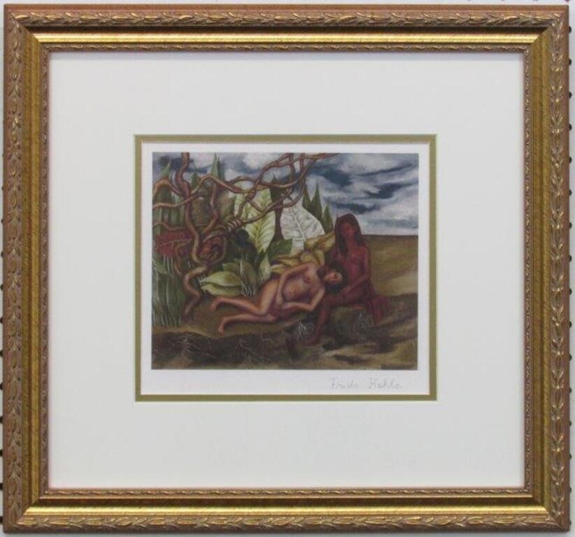 TWO NUDES IN FOREST GICLEE BY FRIDA KAHLO