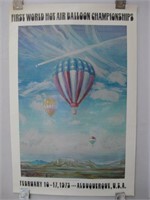 23" x 35" 1973 First Hot Air Balloon Champ. Poster