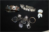 LOT OF CHARM BRACELETS