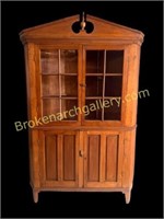 Curley Maple Corner Cabinet
